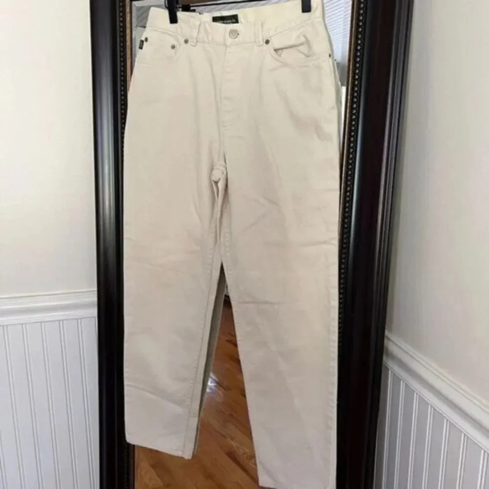 Lauren Jeans Company Ivory 8 Petite Classic Pants‎ 90’s Vintage Mom Jeans